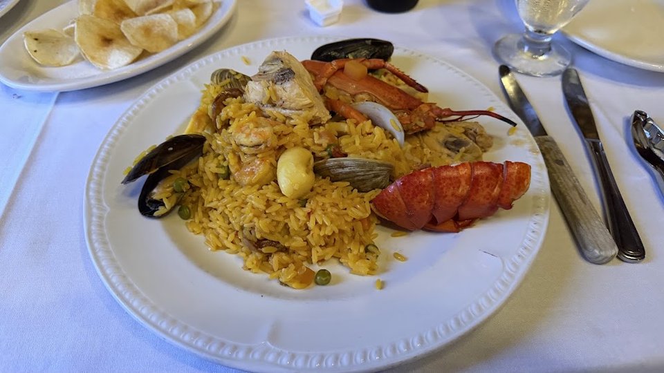 Seafood Paella with Lobster